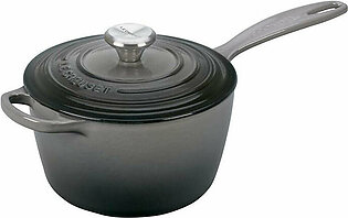 Signature 2.25-Quart Cast Iron Saucepan with Stainless Steel Knob - Oyster