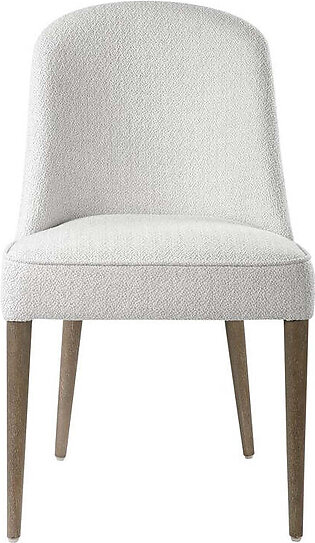 Brie Armless Chair in White by Jim Parsons Set of 2