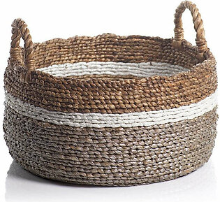 Fulki Seagrass and Water Hyacinth Baskets Set of 2