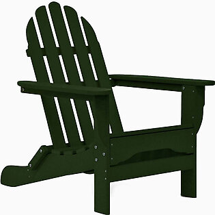 Static (Non-Folding) Adirondack Chair - Forest Green