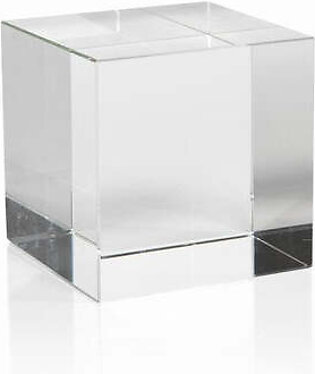 Jacy 4.5" Crystal Glass Straight Cube