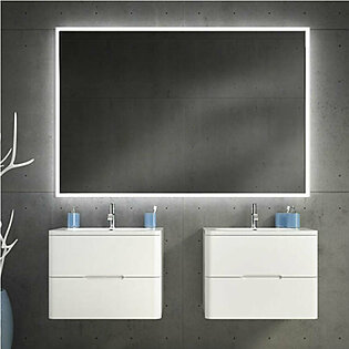 Halo 48" x 36" LED Lighted Wall Mirror with Defogger