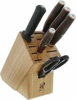 Artisan 7-Piece Stainless Steel Knife Set with Block