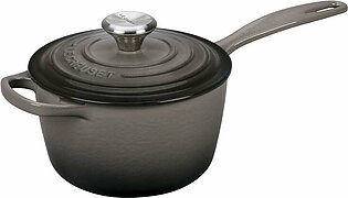 Signature 1.75-Quart Cast Iron Saucepan with Stainless Steel Knob - Oyster