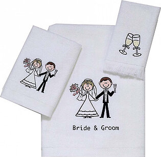 Bride & Groom Fingertip Towel