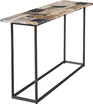 Iya Petrified Wood Console Table