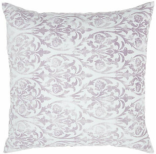 Life Styles Faded Damask Lavender 20" x 20" Throw Pillow
