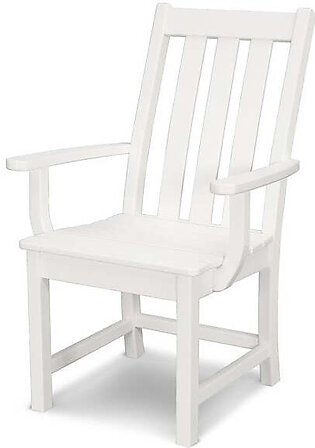 Vineyard Dining Arm Chair - White