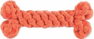 Bone Large Rope Dog Toy - Orange
