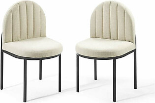 Isla Upholstered Fabric Dining Side Chairs Set of 2