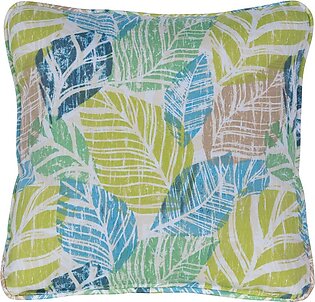 Palm Indoor/Outdoor Throw Pillow - Green and Blue