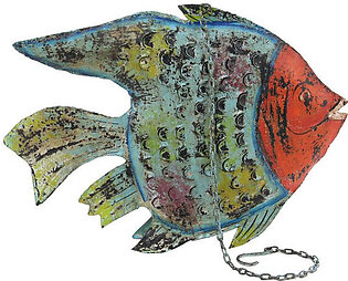 Blue Metal Vintage Sculpture Fish
