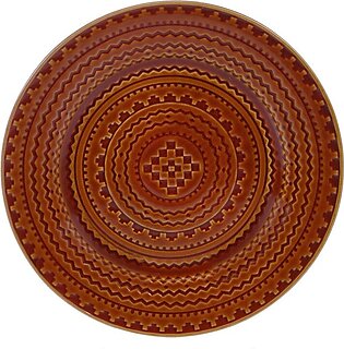 Aztec Rust Round Platter