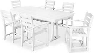 La Casa Seven-Piece Arm Chair Dining Set - White