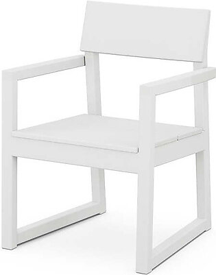Edge Dining Arm Chair - White