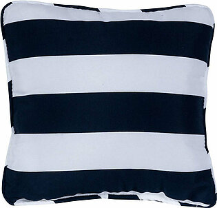 Striped Indoor/Outdoor Throw Pillow - Navy