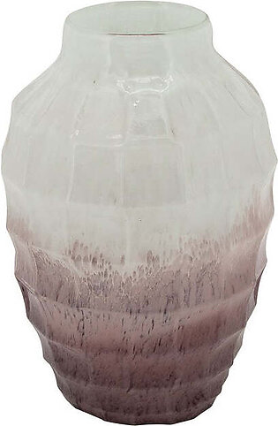 12" Two-Tone Glass Vase - Blush