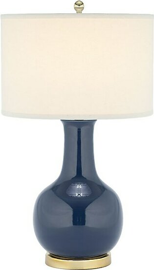 Paris Single-Light Blue Ceramic Table Lamp - Navy