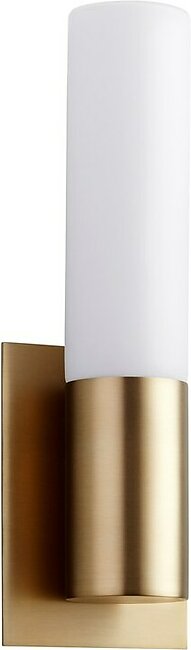 Magneta Single-Light LED Wall Sconce with Acrylic Shade - Aged Brass