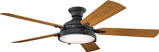 Hatteras Bay 60" Five-Blade Ceiling Fan with LED Light