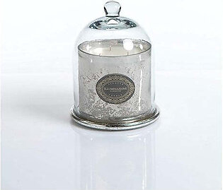 Medium Antique Silver French Red Currant Candle Jar with Glass Dome
