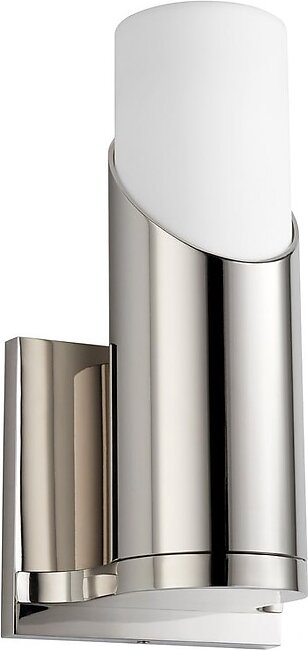 Ellipse Single-Light Wall Sconce with Acrylic Shade - Polished Nickel