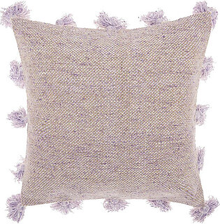 Mina Victory Life Styles Tassel Border Lavender 18" x 18" Throw Pillow