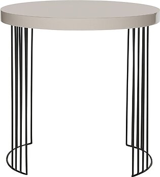Kelly Mid-Century Scandinavian Lacquer Side Table - Taupe/Black