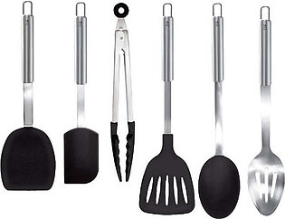 Six-Piece Stainless and Silicone Tool Set