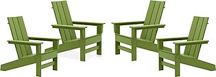 Aria Adirondack Chairs Set of 4 - Lime Green