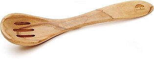 Olive Wood Curved Slotted Olive Spoon
