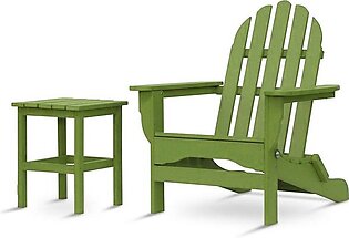 The Adirondack Chair/Side Table - Lime Green