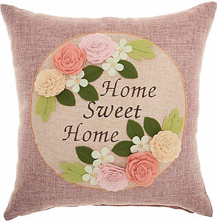 Mina Victory Life Styles Home Sweet Home Lavender 18" x 18" Throw Pillow