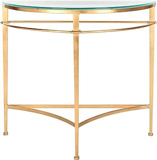 Baur Glass Console Table - Gold