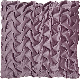 Life Styles Pleated Waves Lavender Velvet 22" x 22" Throw Pillow