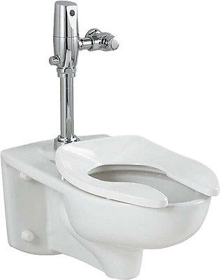 Afwall Millenium FloWise Wall-Mount Elongated Toilet with Battery-Powered Flushometer 1.28 GPF