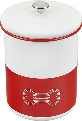 Treat Jar with Stainless Steel Knob - Red