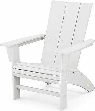 Modern Curveback Adirondack Chair - White