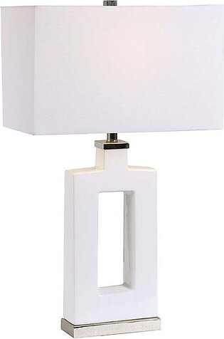 Entry White Table Lamp