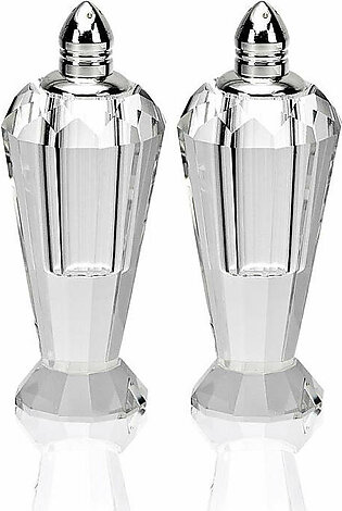 Preston Platinum Handmade Lead-Free Crystal Salt and Pepper Shakers Set of 2