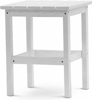 15" Square Side Table - White