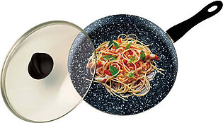 Fantasia Stone 12" 18/10 Stainless Steel Non-Stick Wok with Lid