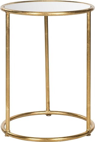 Shay Glass Top Accent Table - Gold