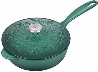 Olive Branch 2.25-Quart Saucier with Embossed Lid and Stainless Steel Knob - Artichaut