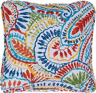 Paisley Indoor/Outdoor Throw Pillow - Multicolor