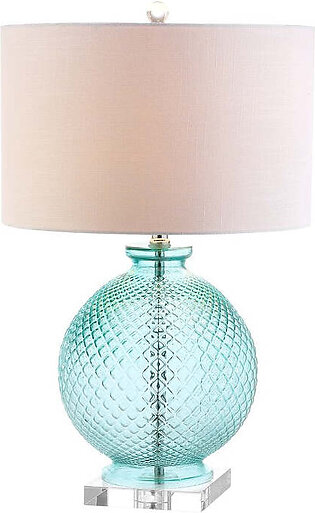 Estelle Table Lamp - Aqua and Clear