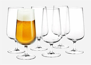 Bouquet 17.9 Oz Beer Glasses Set of 6 - Clear