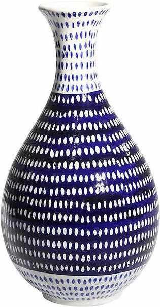 Blue/White Spotted Vase