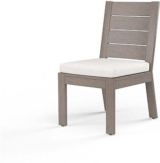 Laguna Armless Dining Chair with Cushions - Canvas Flax