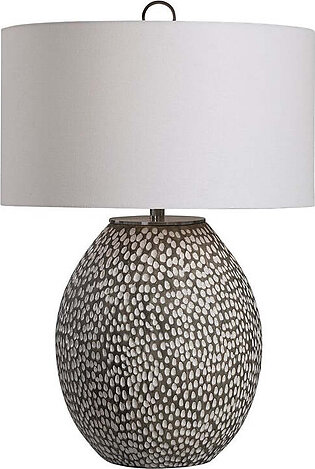 Cyprien Gray White Table Lamp